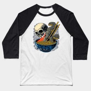 Creepy Great Ramen Bowl Japanese Noodles Baseball T-Shirt